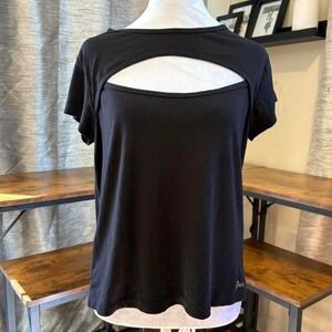 Black Guess Y2K cutout top